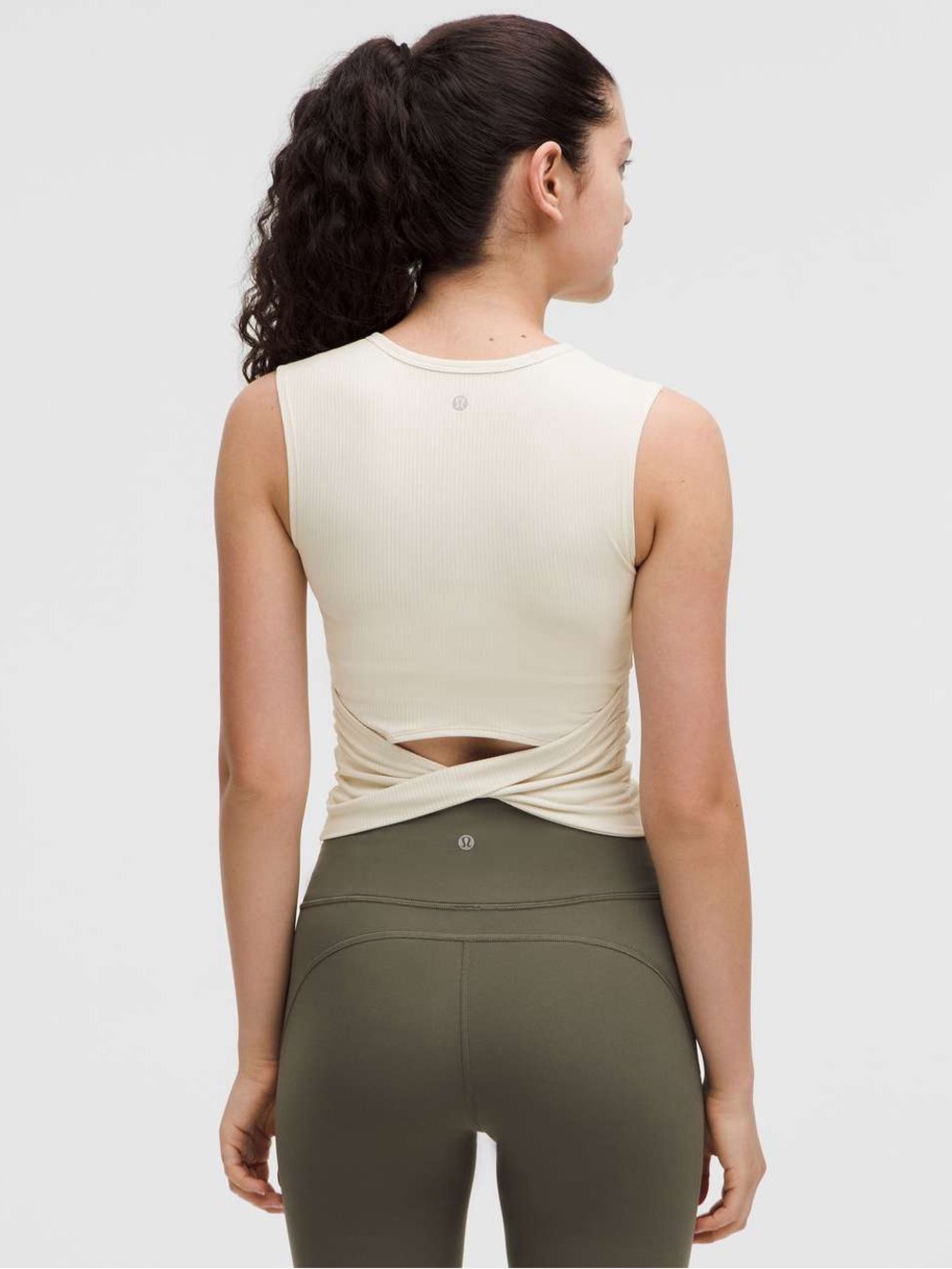 Lululemon All it Takes Ribbed Cross back Tank Cream